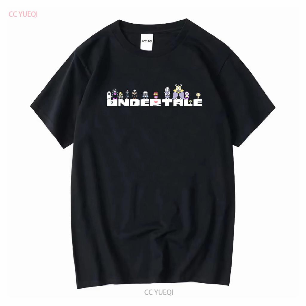 Undertale Všechny Postavy Logo Rpg Hra Sans Asriel Papyrus Frisk Unisex Tričko Vintage Prané Designové Oblečení Unisex
