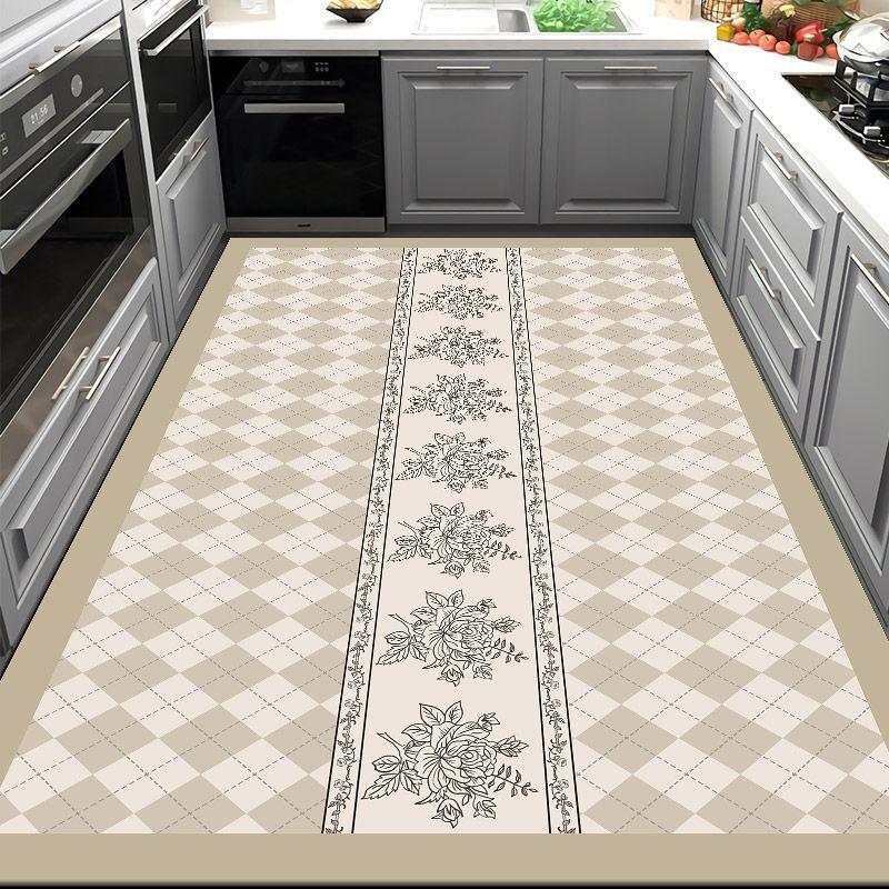 Idyllische Küchenbodenmatte absorbiert Wasser und Öl, bedeckt mit Kieselgur-Bodenmatte, pflegeleicht zu Hause, schmutzabweisender und rutschfester Boden