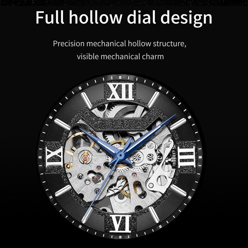 Fashion Casual Mechanical Watch Men Top Brand Luxury Natural Wooden Automatic Skeleton Steampunk Wristwatch