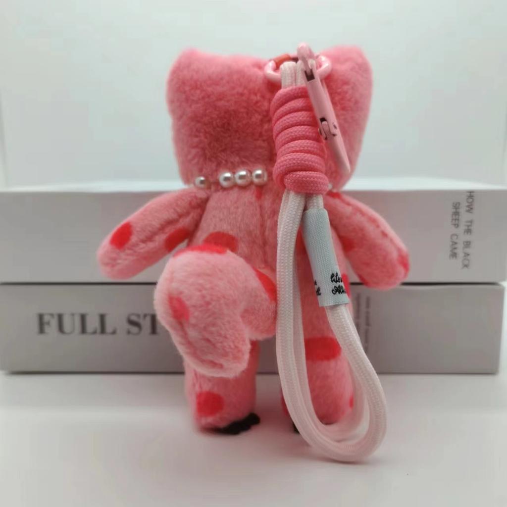 15cm Kawaii Rosa Katze Plüsch Schlüsselanhänger Niedlicher Katzen Plüsch Anhänger Weicher Tier Schlüsselanhänger Auto Schlüssel Schnalle Zubehör Mädchen Frauen Tasche Aufhängung