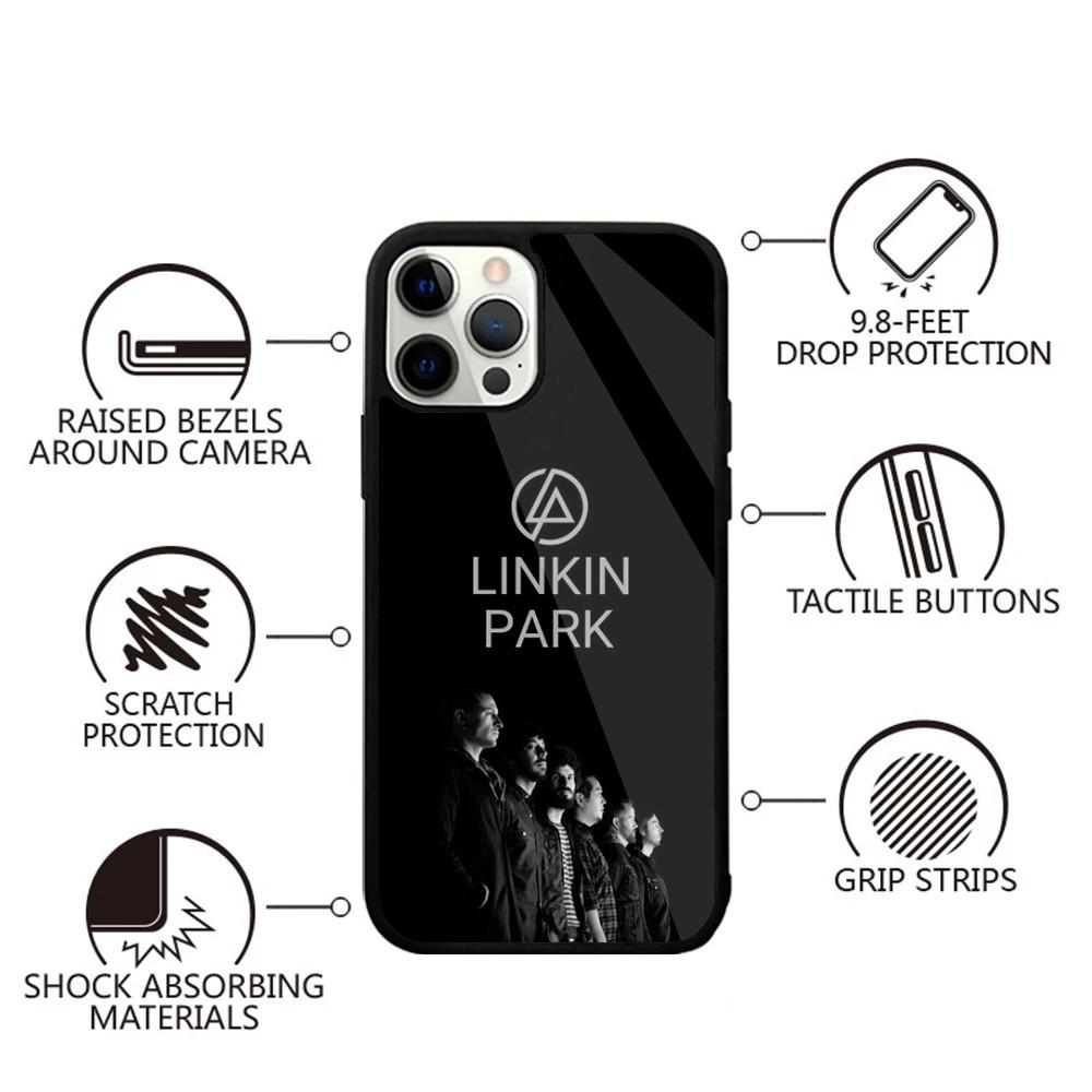 L-Linkin Meteora P-Park Phone Case Strong Magnetic For IPhone 15,14,13,Pro,Max,Plus,11,12,Mini For Magsafe Wireless Charging