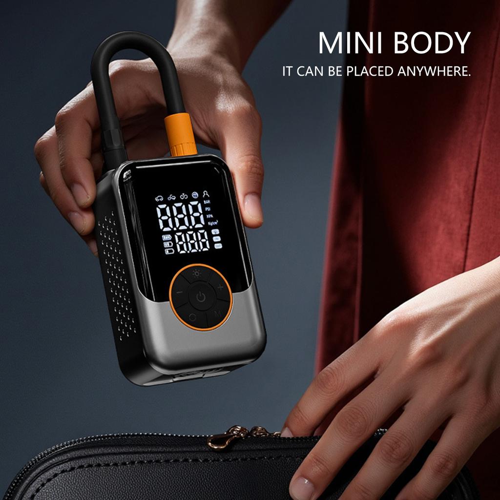 Tire Inflator Portable Air Compressor,3000mAh Cordless Car Tire Pumps, Rechargeable Battery Powered Air Compressor