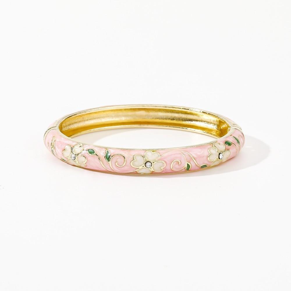 Traditional Chinese Flower Bangle Cherry Blossom Women s Hand Bracelet Jewelry Gifts