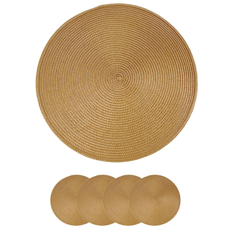 Einfaches rundes ölbeständiges einfarbiges wärmeisolierendes Platzset