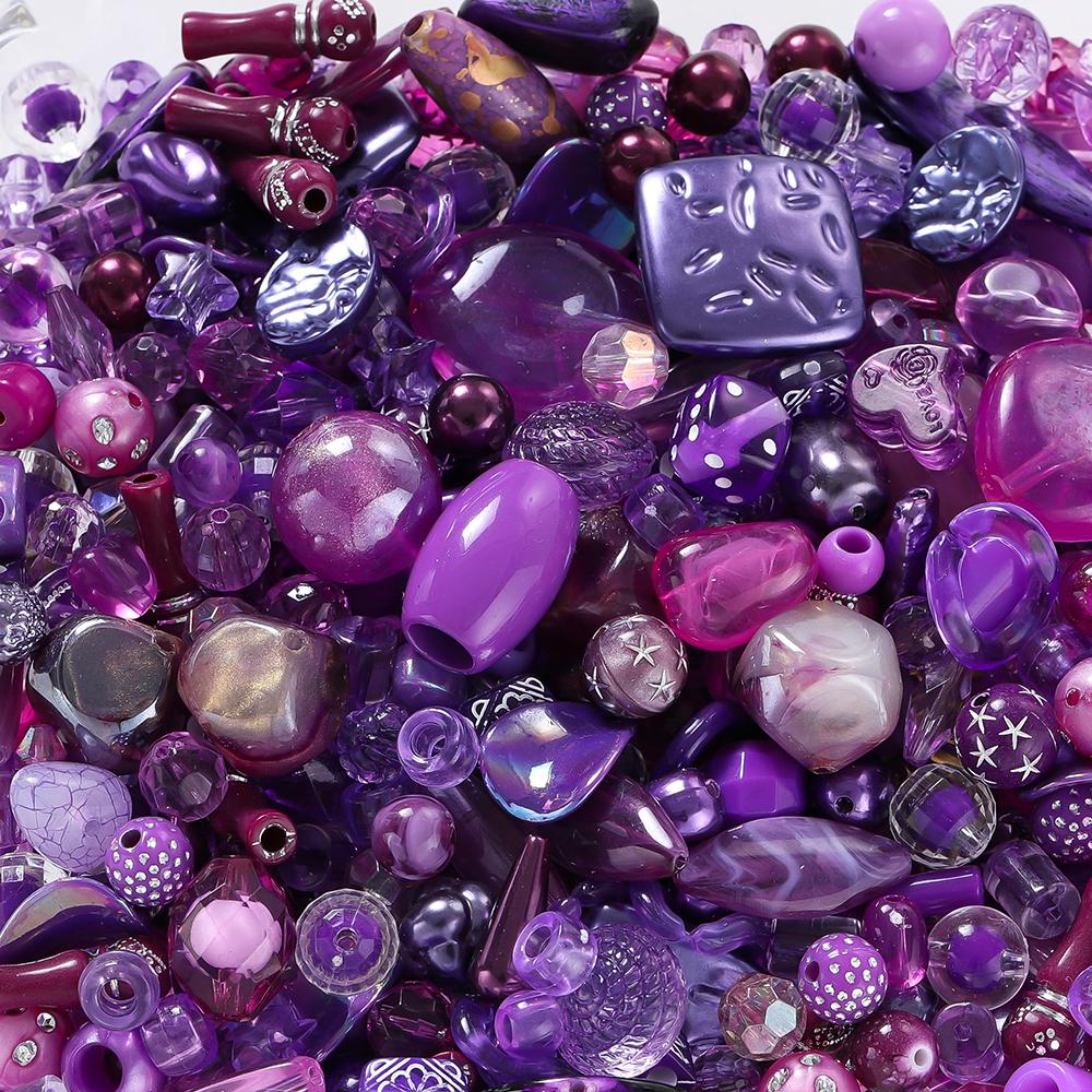 20g/Lot Mixed Shape Beads Acrylic Loose Spacer Bead for DIY Handmade Bracelet Necklace Jewelry Making Accessories Supplies