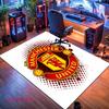 Tappeto Man Utd per Soggiorno Camera da Letto Casa Decorazione Divano, Tappetino Antiscivolo per Giochi Bambini