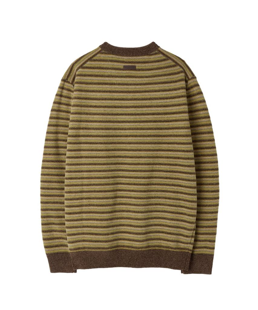 BROMPTON LONDON Chenille Stripe Sweater - Brown (P264Mkt131)