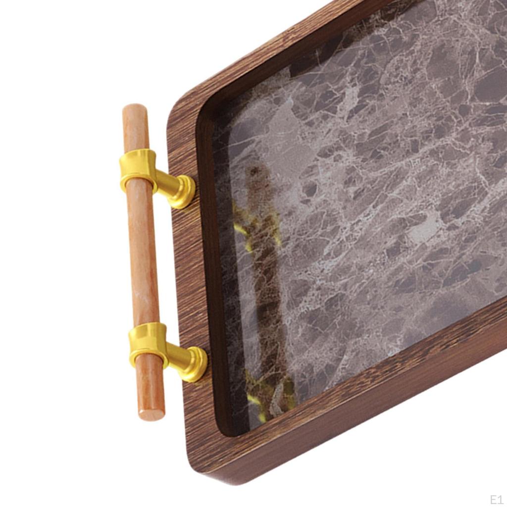 Bamboo Wooden Tray for Hotel Use, Makeup Storage, and Water Serving