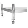 Kitchen table, stainless steel worktop, bottom shelf, 120x70cm