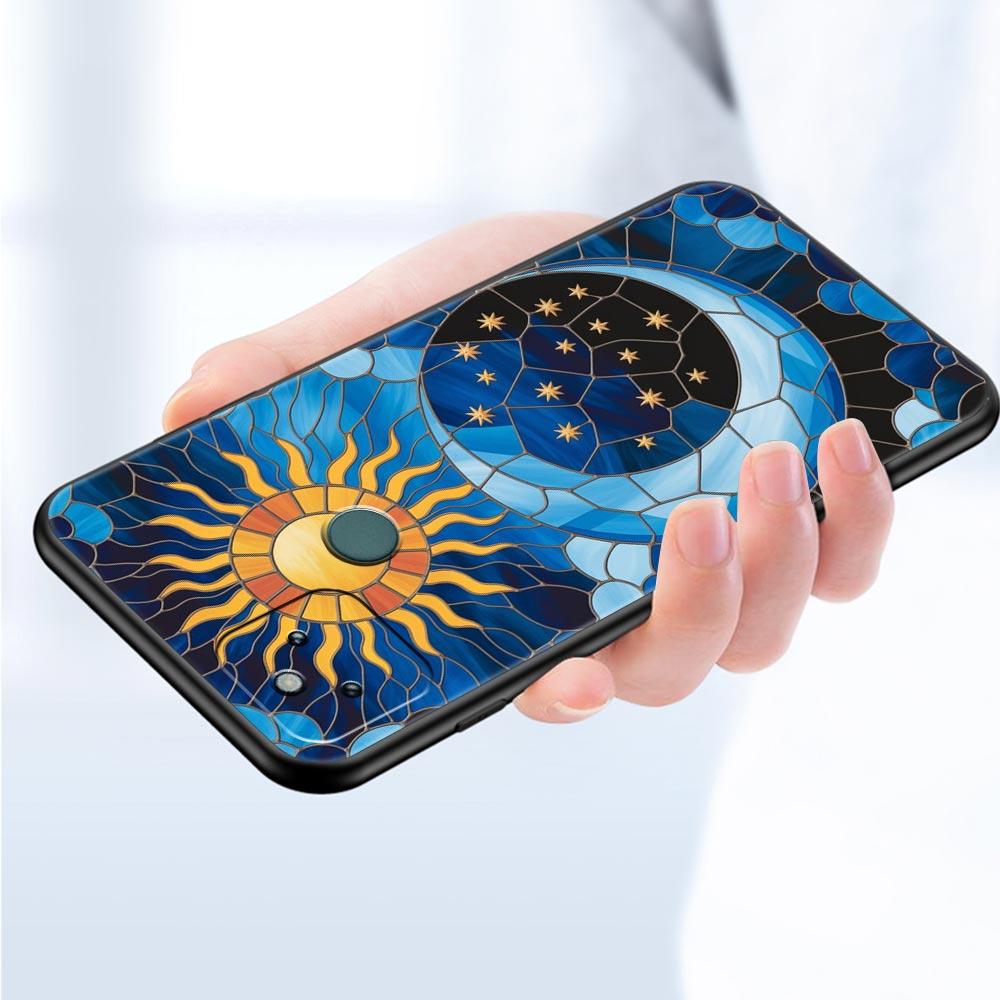 Beautiful Sun Moon Glass Phone Case Cover for Google Pixel 10 9 8 7 6 9A 8A 7A 6A Pro Shockproof Soft TPU 10 Pro XL Shell Fundas
