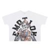 MIXED EMOTION High Quality Beauty Tide High Street Angel Hot Diamond Retro Loose Short Sleeve Full of Printed Men's and Women's T-shirts