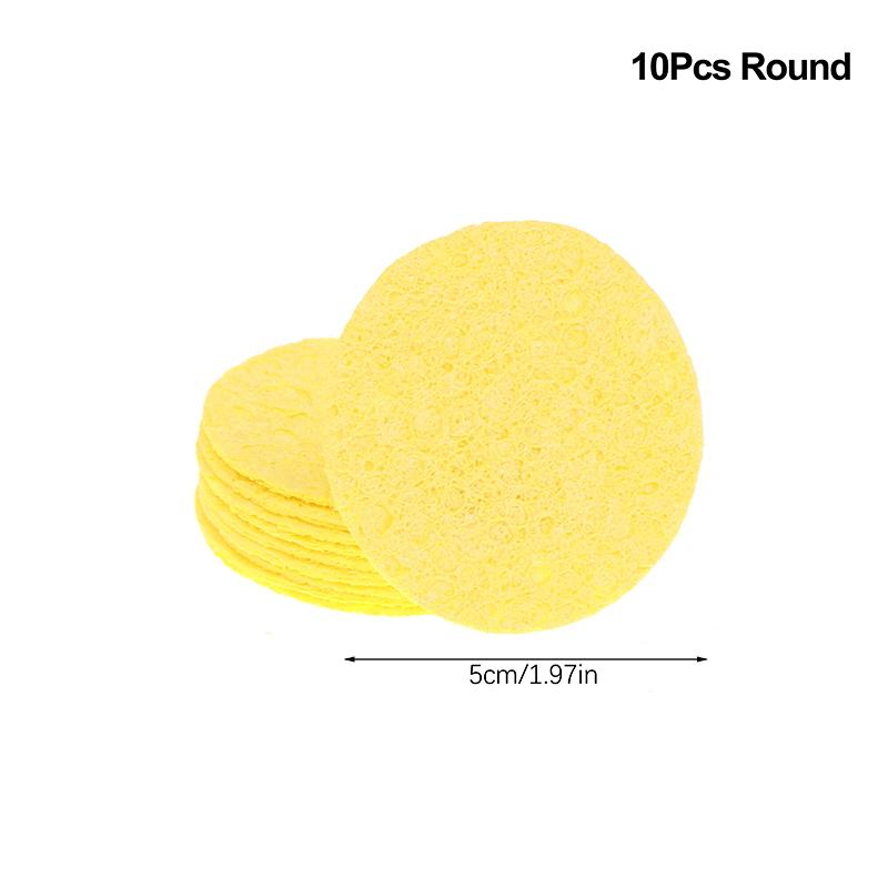 10Pcs Soldering Iron Tips Cleaning Sponge High Temperature Enduring Condense Sponge For Welding Tips Cleaning Tools