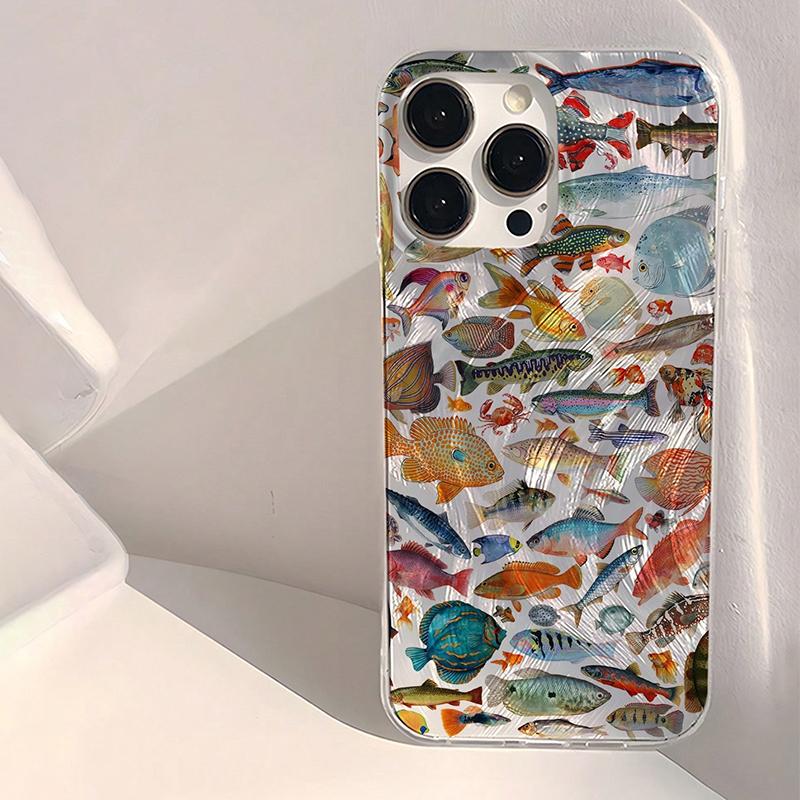 Minimalist Fish Pattern Phone Case For Samsung Galaxy A56 A55 A54 A53 A36 A26 A16 A15 5G S26 Ultra S25 FE S24 Plus S23 S22 Cover