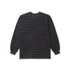 PSSHOPPER Pigment Stripe Long Sleeve [Dark Gray]
