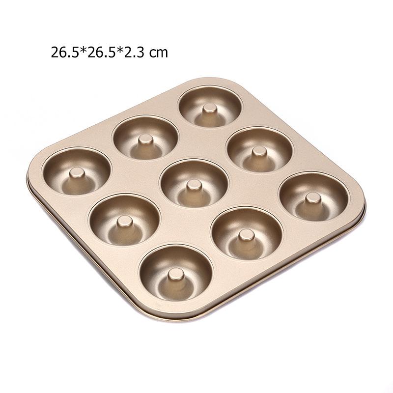 Muffinform, Schokoladen-Backform, Donut-Kuchenform, Donut-Form aus Kohlenstoffstahl, runde Tasse aus Kohlenstoffstahl, Stück, Donut-Herstellungsform