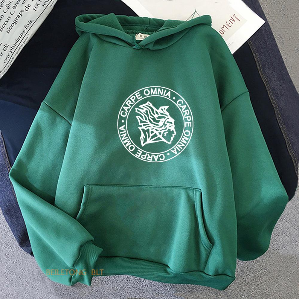 The Micah Parsonss Carpe Omnia Autumn Winter Women Hoodies Long Sleeve Sweatshirts Female Streetwear Harajuku Clothing Regualr