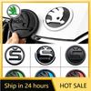 2026 Caldo Per SKODA 80/90/100mm Adesivo Sostitutivo Emblema Cofano Anteriore Auto Badge Bagagliaio Posteriore Per Skoda S Logo Octavia Fabia 2 Super