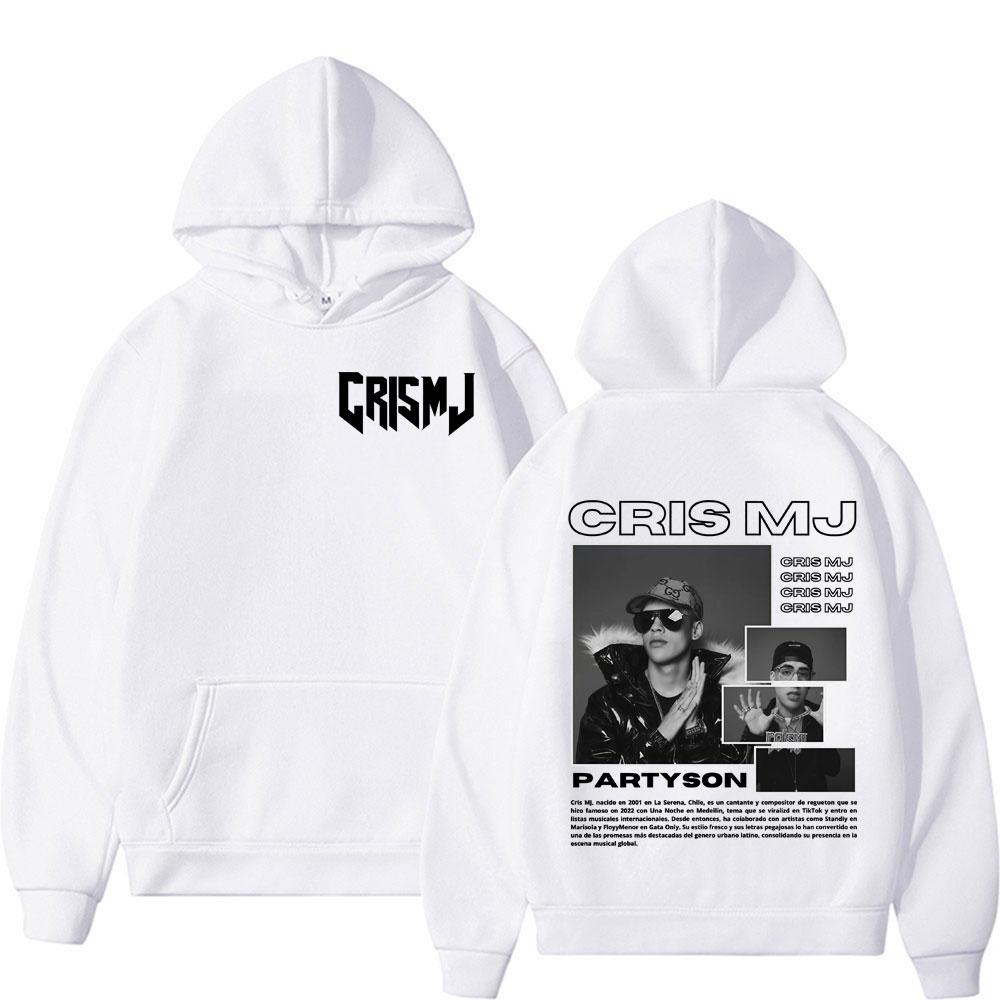 Cris Mj Hip-Hop Rock Rap Band Musik Retro Klassisch Street Fitness Laufen Männer Frauen Hoodies Langärmlig Fleece Thermisch Sweatshirt