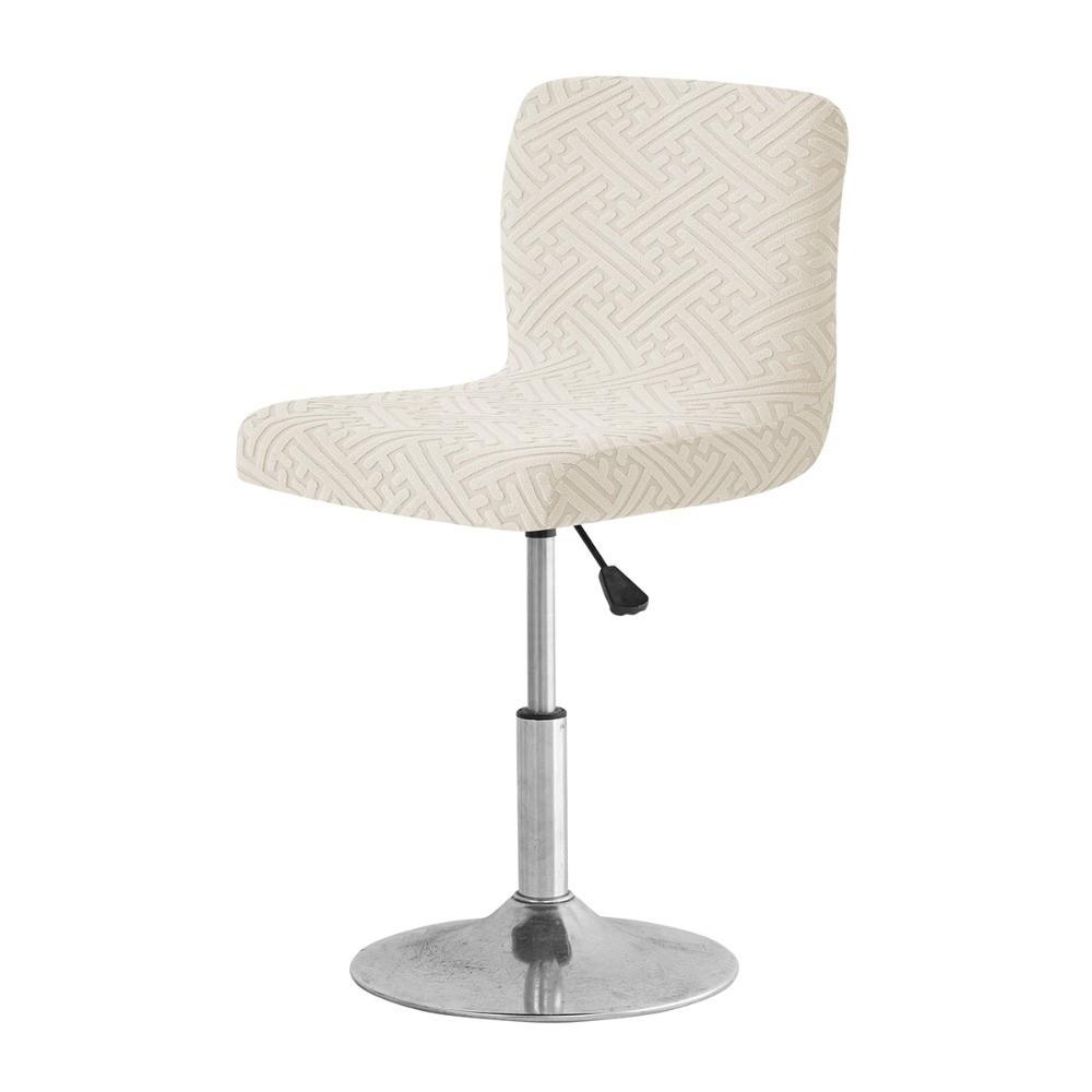Fashion Short Back Jacquard Bar Chair Cover Elastic Stretch Bar Stool Seat Covers Solid Color Seat Chair Cover Banquet Dining