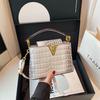 New High-end Light Luxury Crocodile Pattern Capu Lady Bag V Portable Shoulder Women's Bag