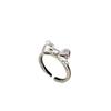 Sweet Heart Bow Adjustable Ring for Women - Girly & Elegant Jewelry Gift