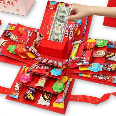 5-Layer DIY Creative Explosion Gift Box, Create Various Gifts By Yourself Mysterious Self-made Gift for Birthday  Christmas New Year