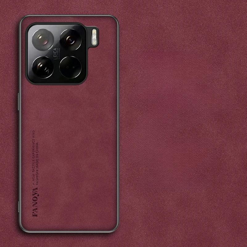 

Чехлы для Xiaomi 15 Матовый чехол из искусственной кожи ягненка для Xiaomi 15 Pro 14T 14 Ultra 13T Turbo4 POCO X7Pro Мягкая рамка Противоударный чехол for POCO X7Pro