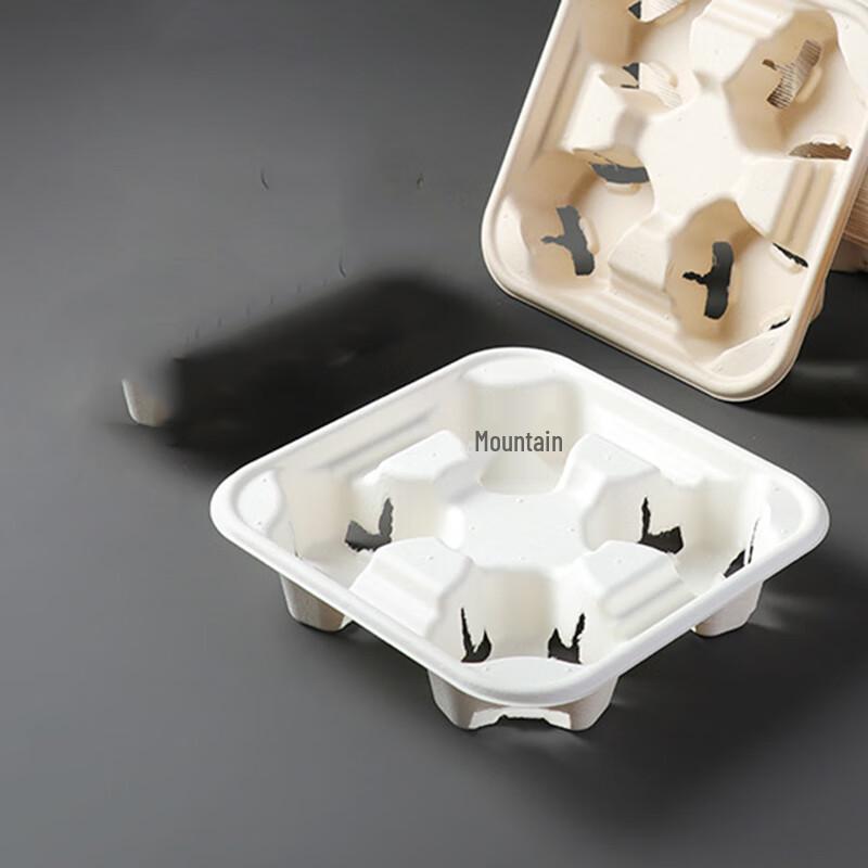 Eco-Friendly Disposable 4-Cup Drink Carrier
