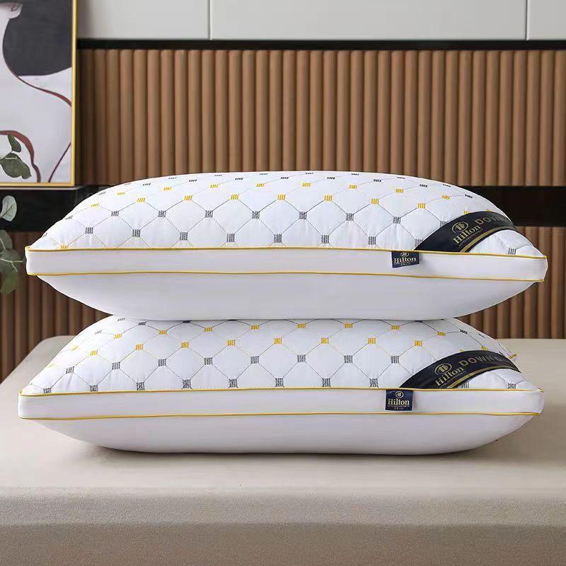 

Three-Dimensional Quilted Pillow Inserts for Adults and Students - Ideal for Home and Dorm Use 600g Low Pillow 48x74cm