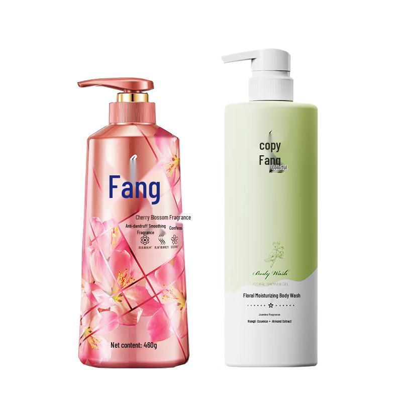 Laofang Cherry Blossom Shampoo & Duozhi Jasmine Shower Gel Set