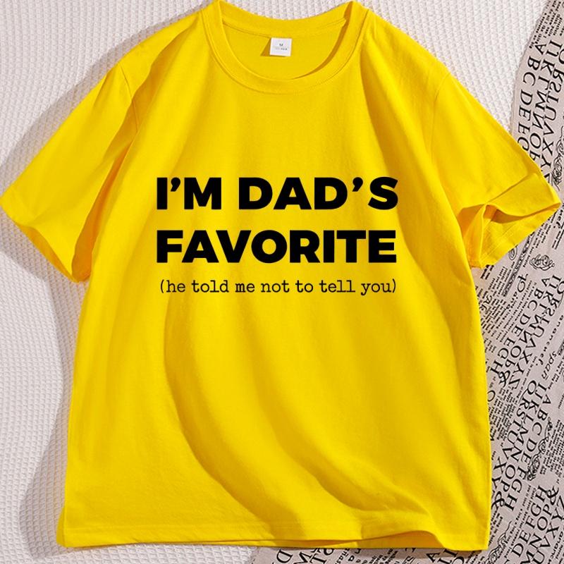 Im Lieblings-T-Shirt des Vaters Lässiges Baumwoll-T-Shirt mit kurzen Ärmeln und Rundhalsausschnitt Streetwear Locker für Männer Kleidung zum Vatertag