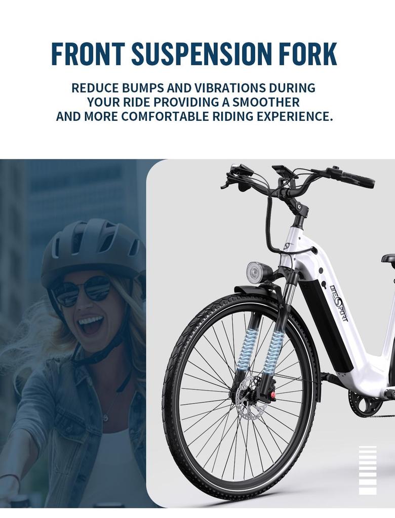 ONESPORT OT05 Pro Electric Bike 250W Motor 36V 22.5Ah Battery 700*50C Tires 25km/h Max Speed 140km Max Range Torque Sensor