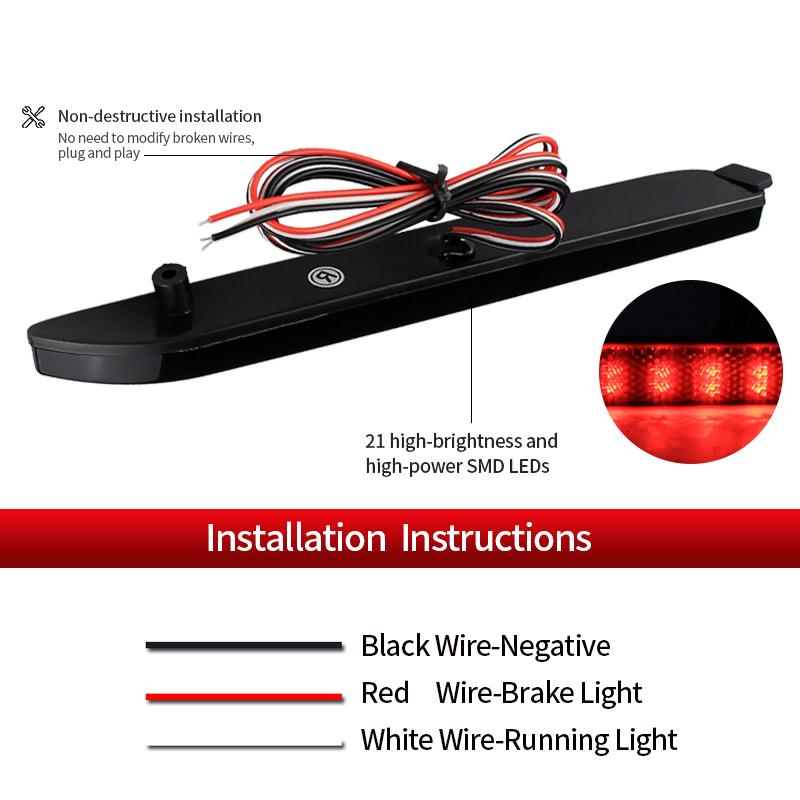 2PCS LED Rear Bumper Brake Light For Toyota RAV4 2019-2020 Camry 2006-2014 Verso (UK) 2010-2015 Harrier 1999-2003 Light Assembly