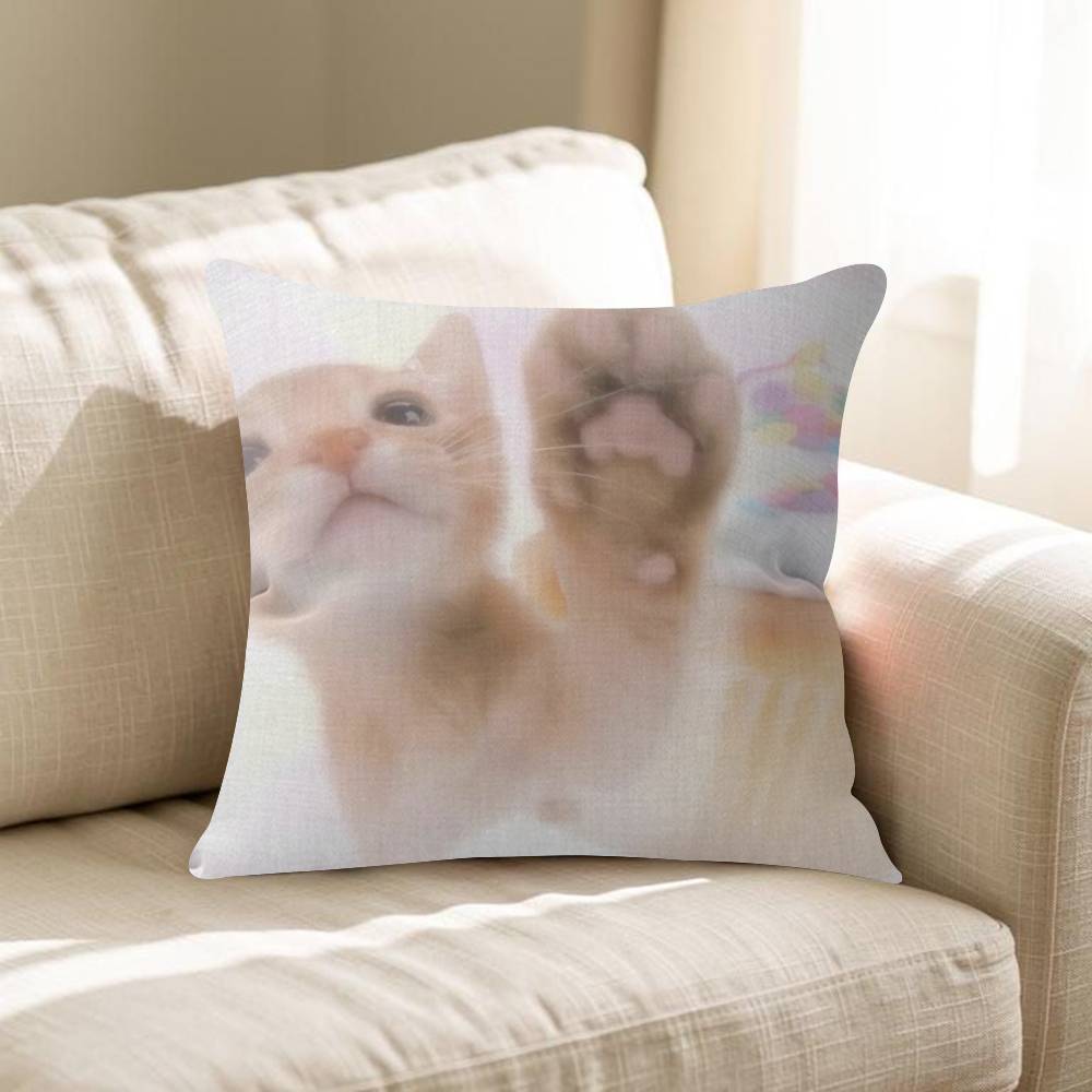 Cute Dreamy Pink Blue Puppy Animals Pillow Cushion Cover Pillowcase Living Room Sofa Home Decor Customized