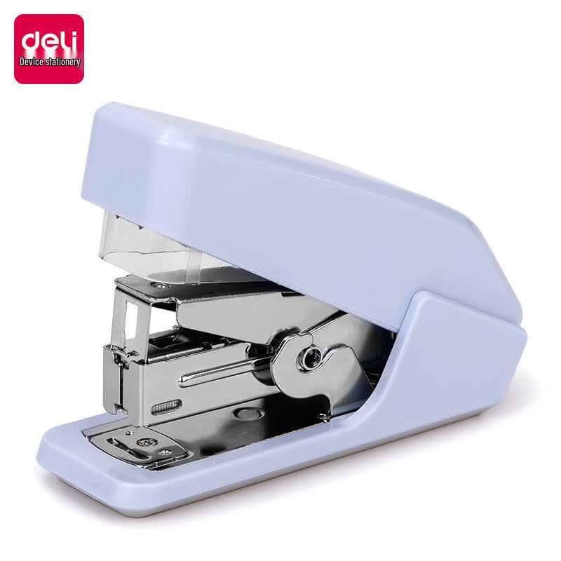 DELI 0460 Effort-Saving Stapler светло-синий