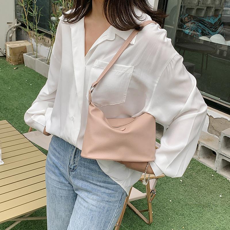 Urban Chic Minimalist Shoulder Bag For Women 2023 New Trend Pu Leather Small Box Purse