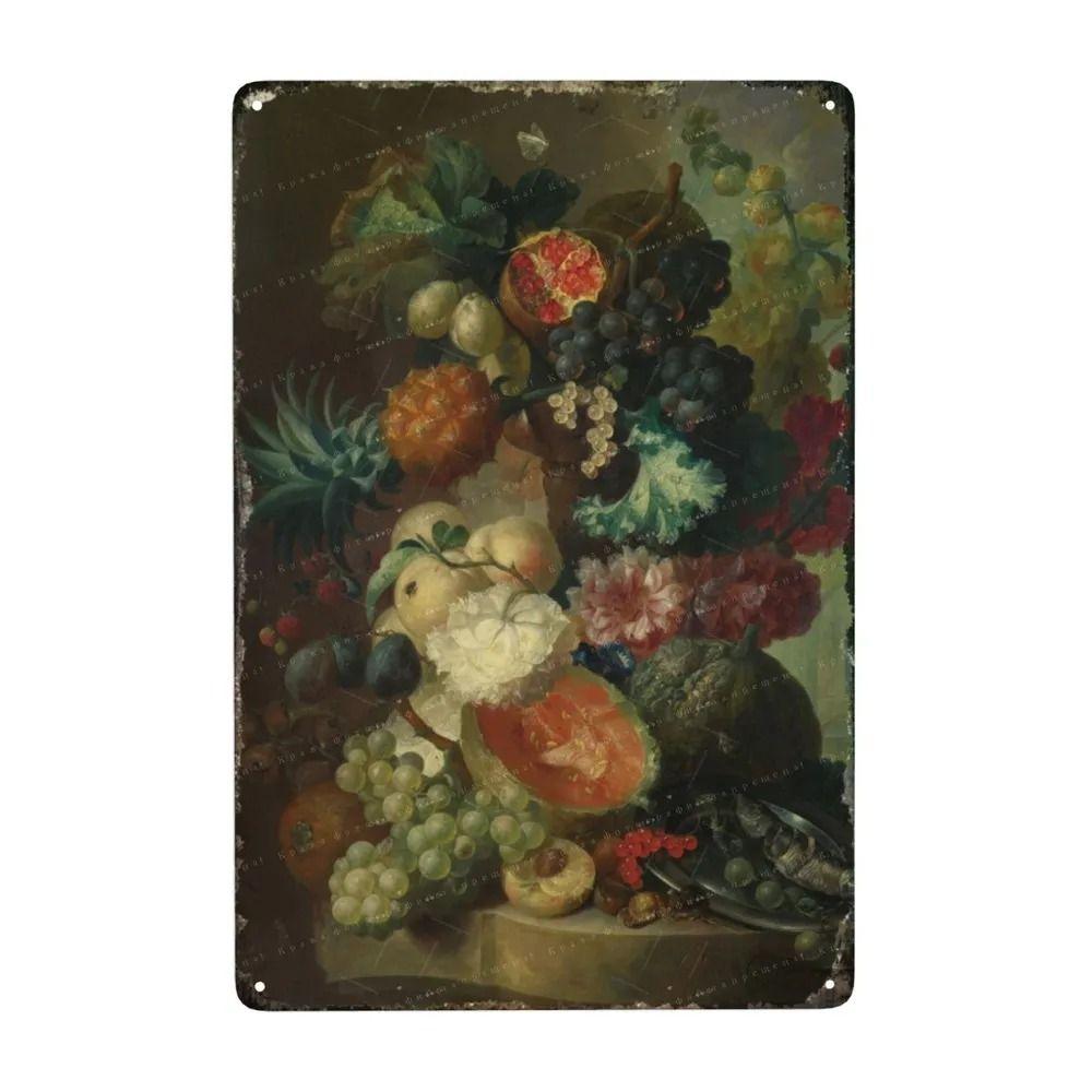 Oil Painting Style Retro Characters Landscapes Metal Tin Sign Wall Poster