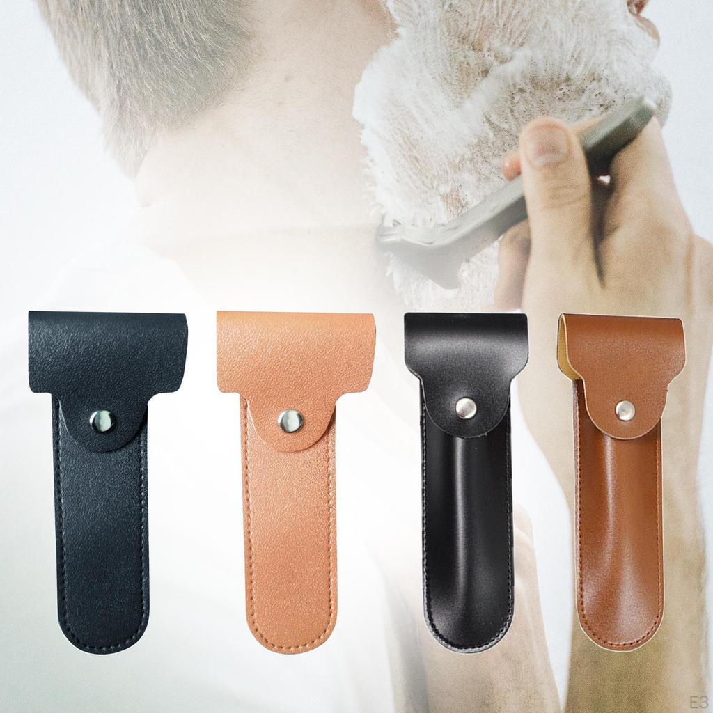 Manual Shaver Carrying Case, Bag with Snap Buckle Closure, Grooming Protective Cover for