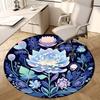 1pc Office Carpet Chair Mats Elegant Floral Circular Design Perfect for Decorating Office Chairs, Living Rooms, Or Bedrooms