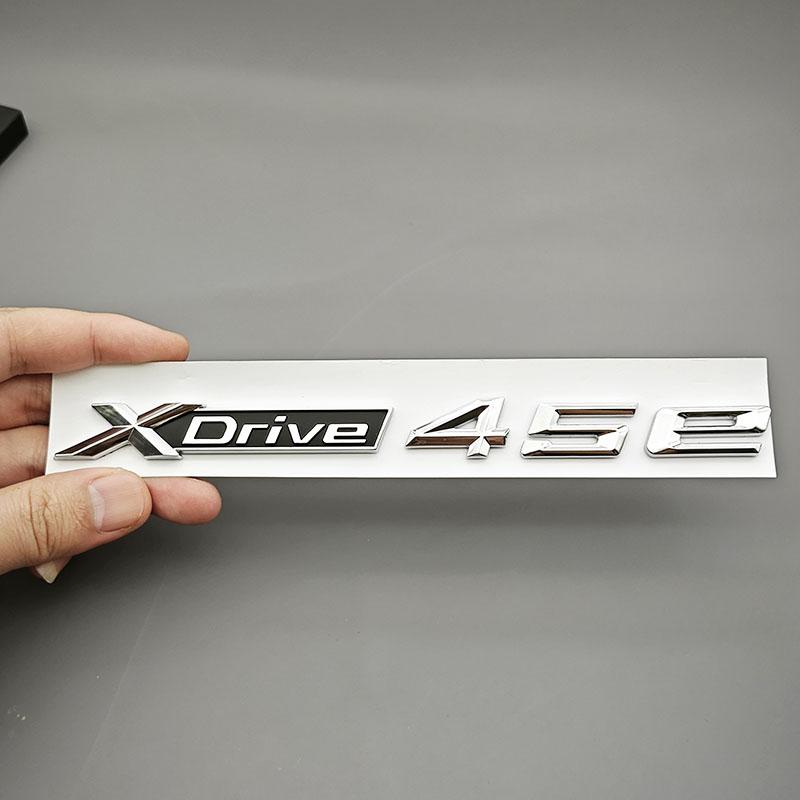 3D ABS Car Letters Logo XDrive 40e 45e Badge Rear Trunk Emblem Side Fender Sticker For BMW  X5 F15 G05 Tail Exterior Accessories