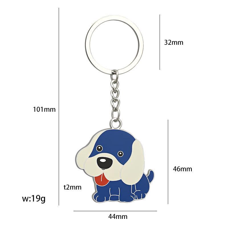 Custom Cartoon Pet Keychain: Puppy & Cat Head-Shaking Pendant - Fun Gift