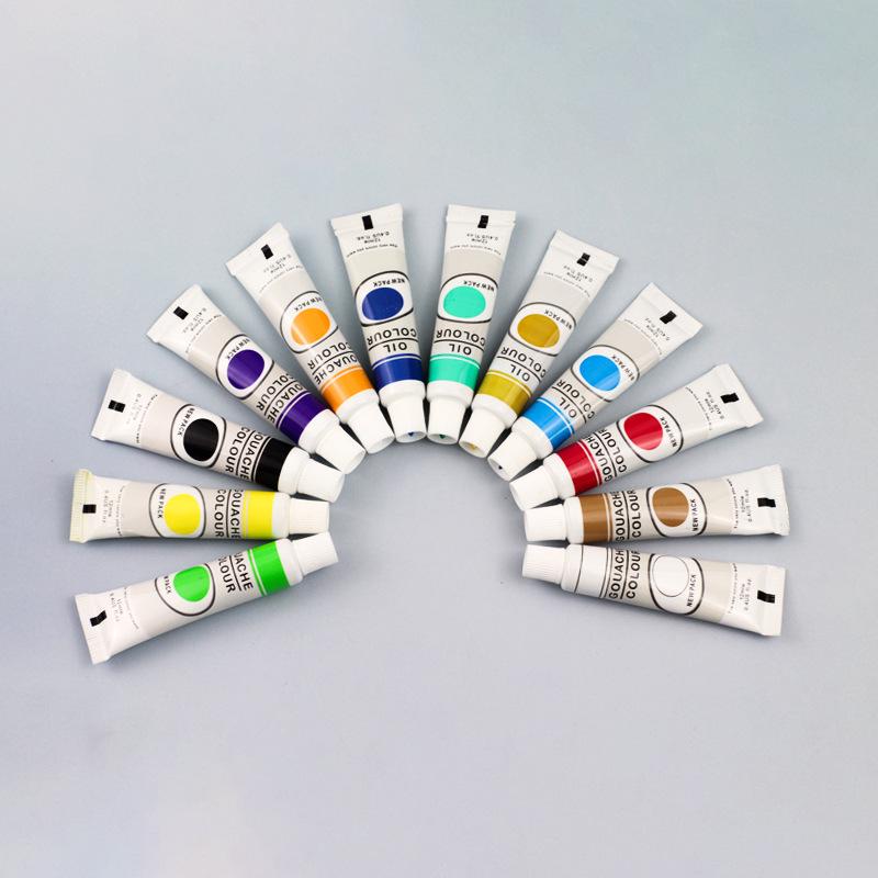 12-Color Acrylic Graffiti Paint Set - Art Ointment Style
