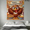 Cute Cartoon Turkey Pattern Home Decor Tapestry, Wall Hanging, Decorative RV Wall Cloth.ZGT0914276