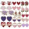 Mixed Drip Oil Heart-Shaped Pendant Charms - Handmade Necklace & Bracelet Accessories, Minimalist Style
