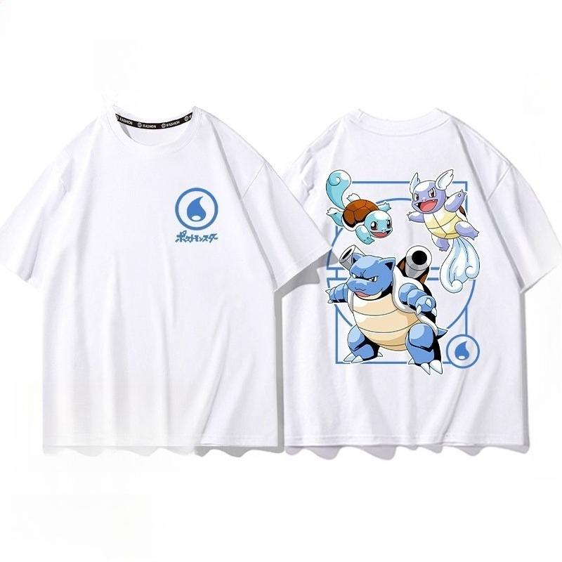 Pokémon Pikachu Gengar Charmander White Tshirt Mens 2026 Summer Fashion Oversize Street Casual Y2K Tops Streetwear Clothing