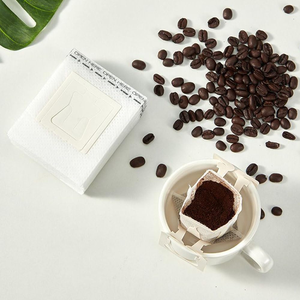 YANYULI Coffee Filters, 100-Count, Portable, Hanging Ear Coffee Filters for Home, Travel, Office, and Camping