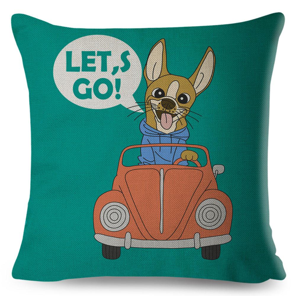 Colorful Cute Cartoon Pet Dog Cat Cushion Cover for Children Room Sofa Decor Animal Dinosaur Giraffe Pillow Case Pillowcase