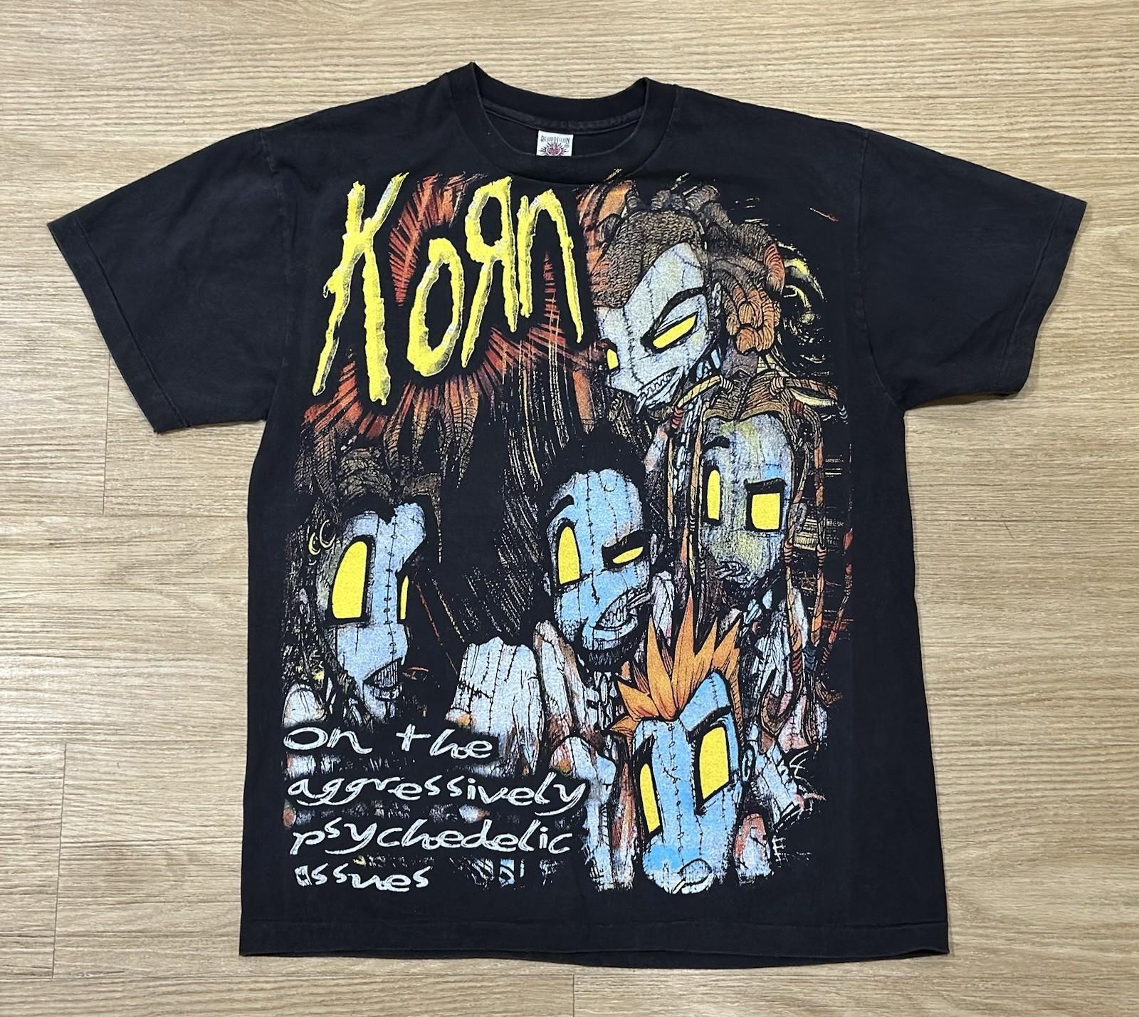 KORN vintage 1999 AGRESSIVELY PSYCHOTIC ISSUES t shirt Unisex T-Shirt XL