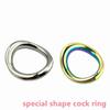 Stainless Steel Special Curved Heavy Penis Ring Ball Stretcher Scrotum Lock Delay Sex