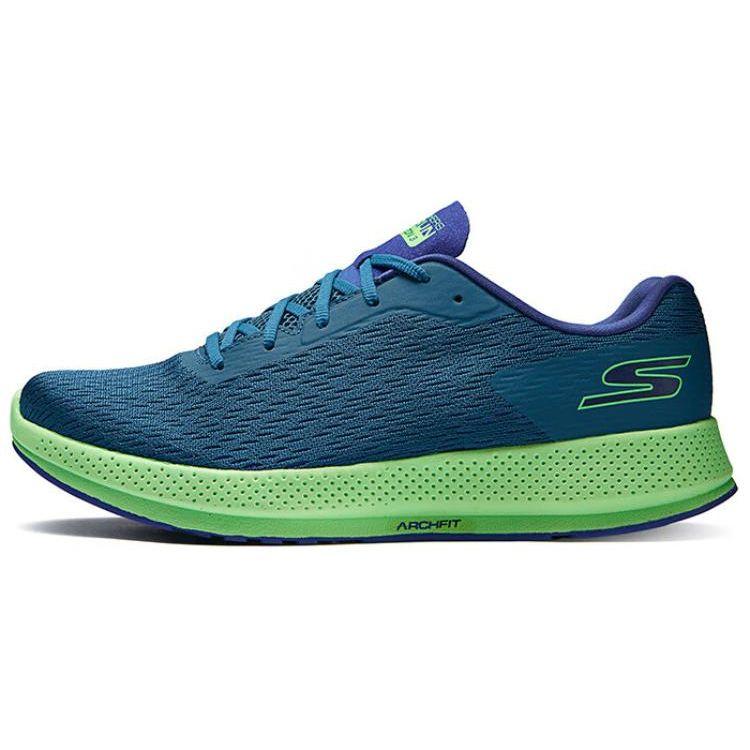 Skechers Comfortable Shock Absorbing Durable Low Top Running Shoes Men sneakers Blue Green 246050-BLGR